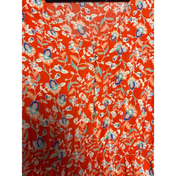 Revolve MINKPINK Orange Floral Print Romper - Picture 4 of 6